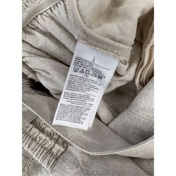 Old Navy tan linen blend jumpsuit- L - Picture 12 of 12